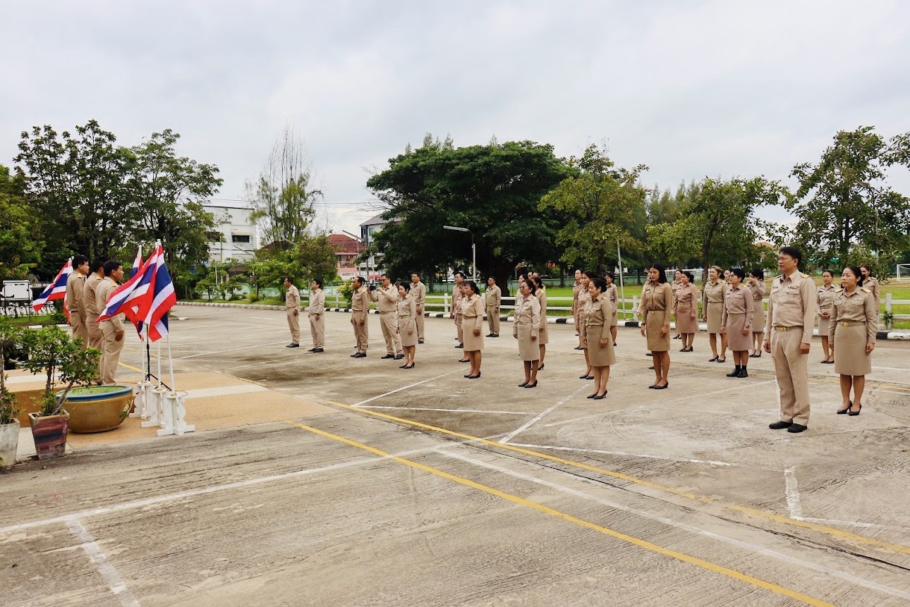 สพม.ชัยภูมิ จัดพิธีเคารพธงชาติไทยและร้องเพลงชาติไทย เนื่องในวันพระราชทานธงชาติไทย ( Thai National Flag Day ) 28 กันยายน ประจำปี 2568